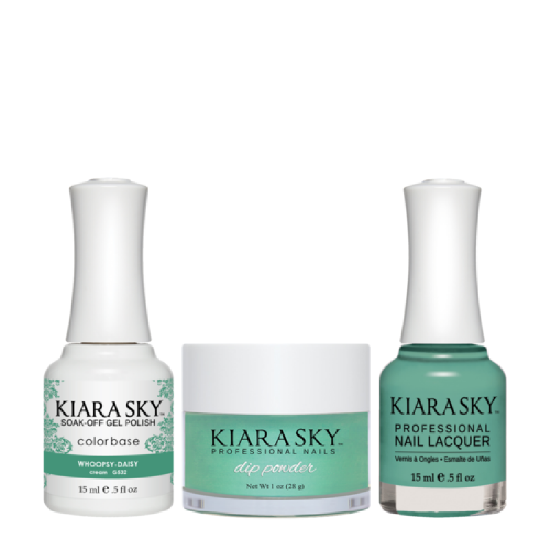 KIARA SKY 3in1 (Dipping Powder + Gel Polish + Nail Lacquer) - DGL 532, Whoopsy Daisy